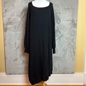 H by Halston Classic Black Long Sleeve Dress XL
